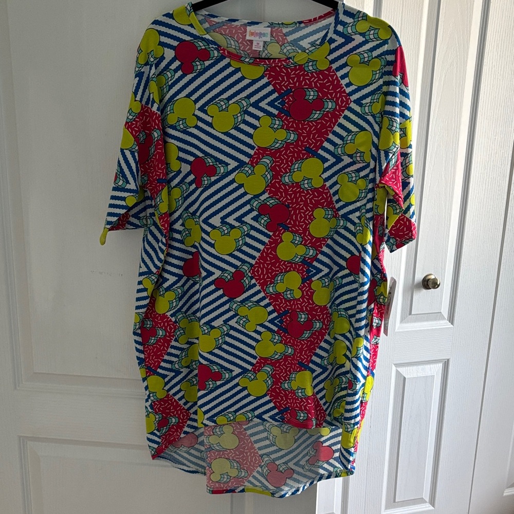 LulaRoe Disney Irma Multicolor Mickey Mouse Shirt